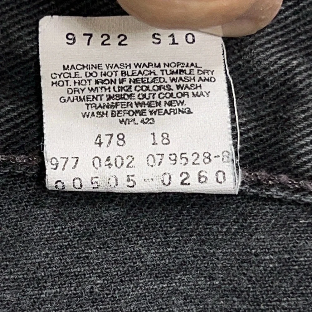 Vintage Levi's 505 Jeans Men's 35x29 Black Fade Regular Fit Straight Grunge 2002